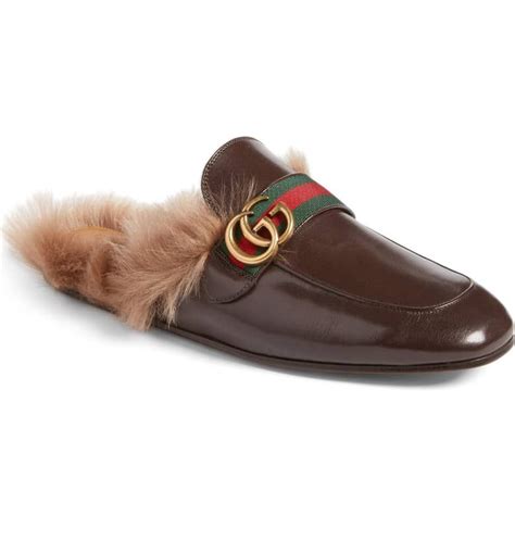 gucci tweed princetown mules mens|princetown genuine shearling loafer mule.